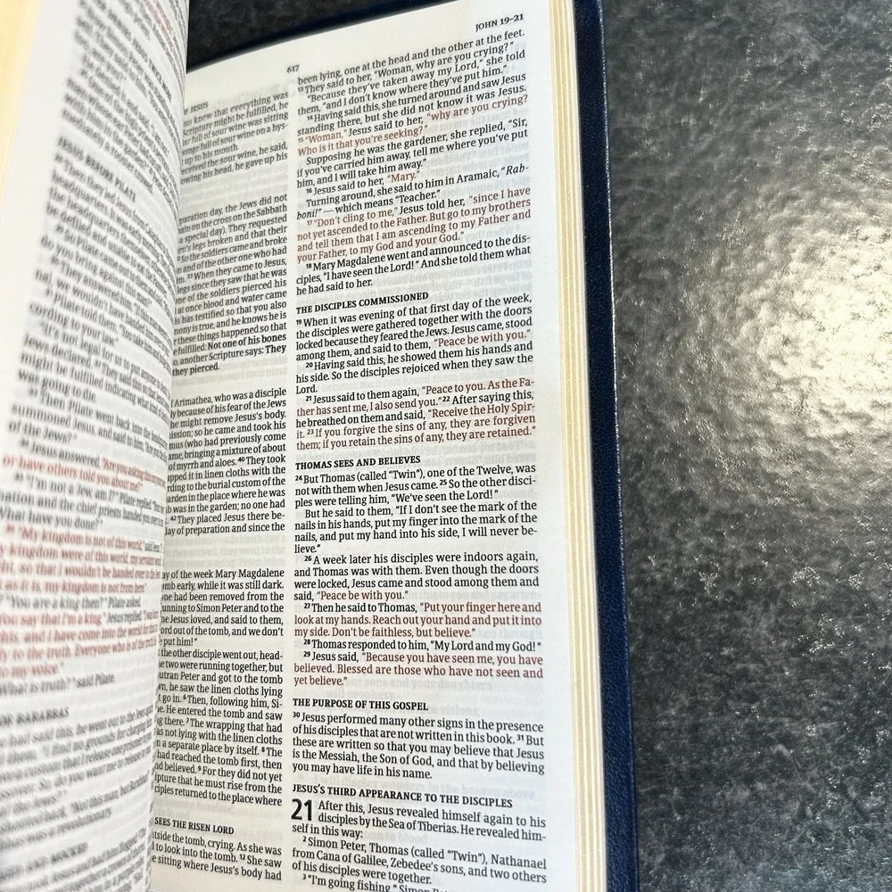 NEW Holman Christian Standard Bible CSB‎ Thinline Blue Leathertouch Red Letter
